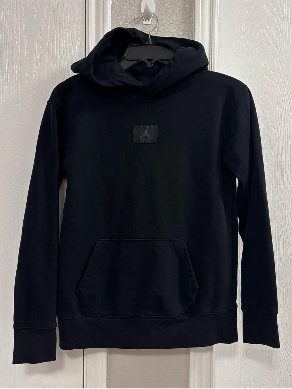 Jordan Black Pullover Hoodie with Subtle Jumpman Patch